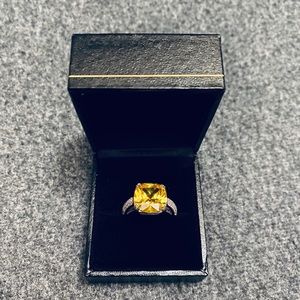 Citrine Cocktail Ring Size 7